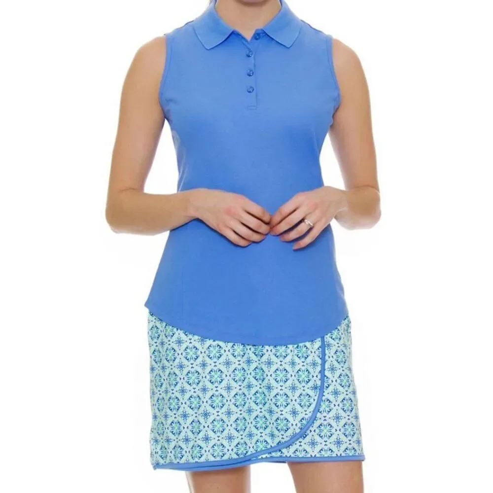 Greg Norman Women's Barcelona Porcelain Wrap Pull On Golf Skort size small